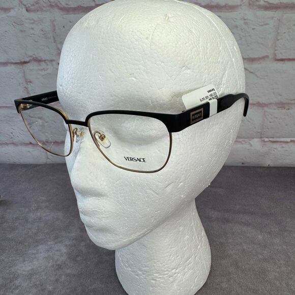Versace OVE1264 1436 Eyeglasses Matte Black Gold Unisex NWT - Picture 2 of 10